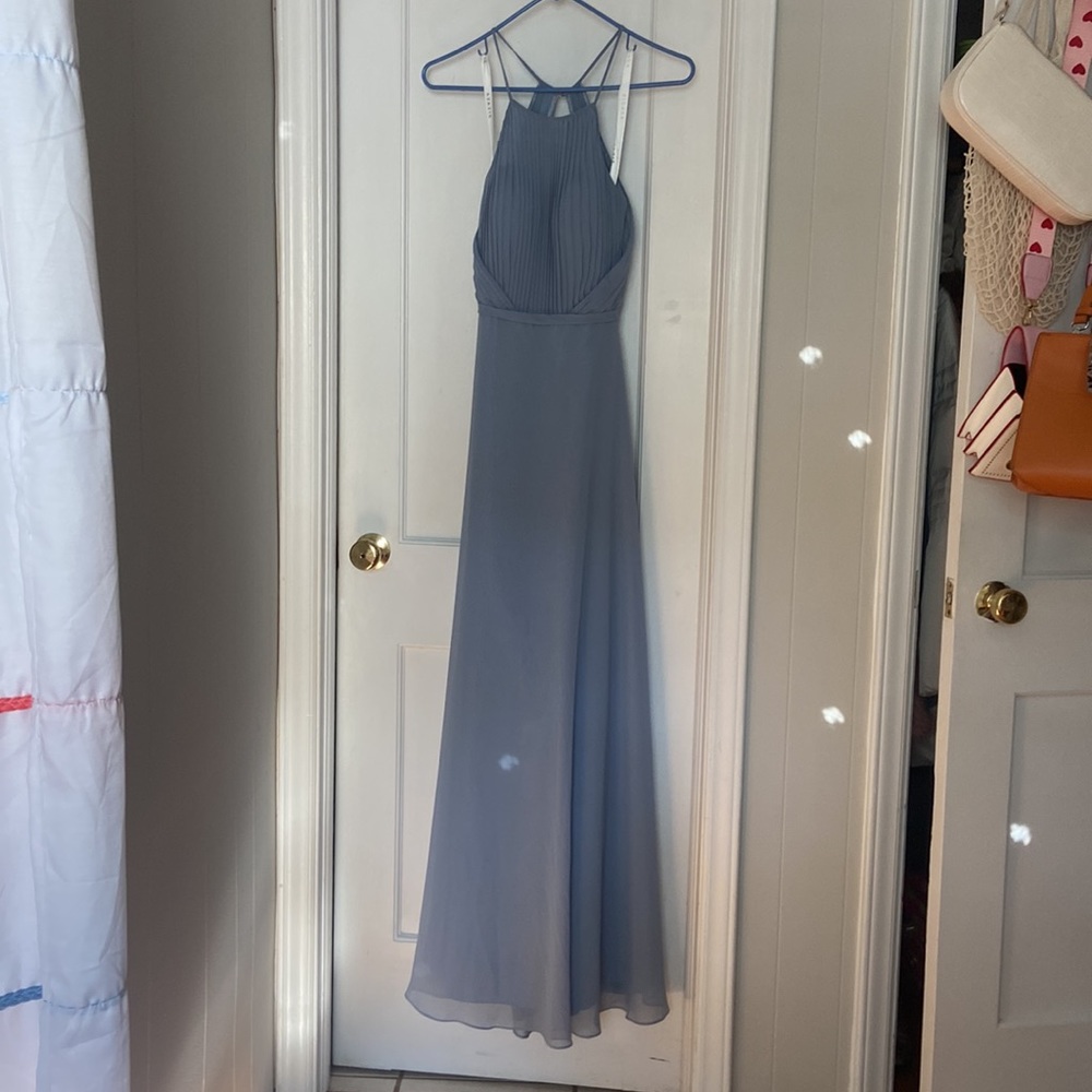 Azazie Bridesmaid Dress in Dusty Blue